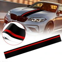 matte black red rally car sticker stripes racing styling car body front hood trim strip decal for bmw mercedes honda jeep mazda
