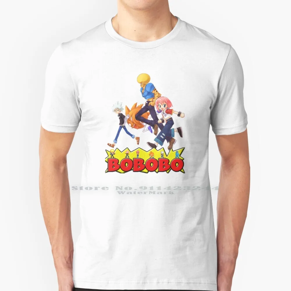 Футболка Bobobo-Bo-Bobo с логотипом из 100% хлопка футболка Bobobo Bo Bobo коротким рукавом