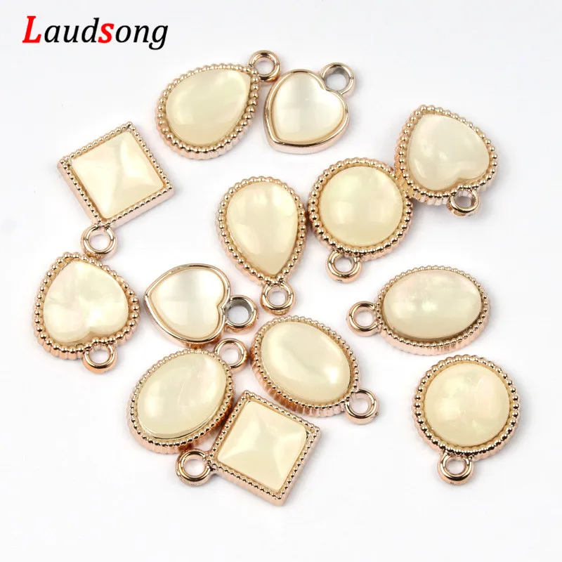 Искусственный жемчуг из розового золота 20 шт. акриловые бусины Подвески для