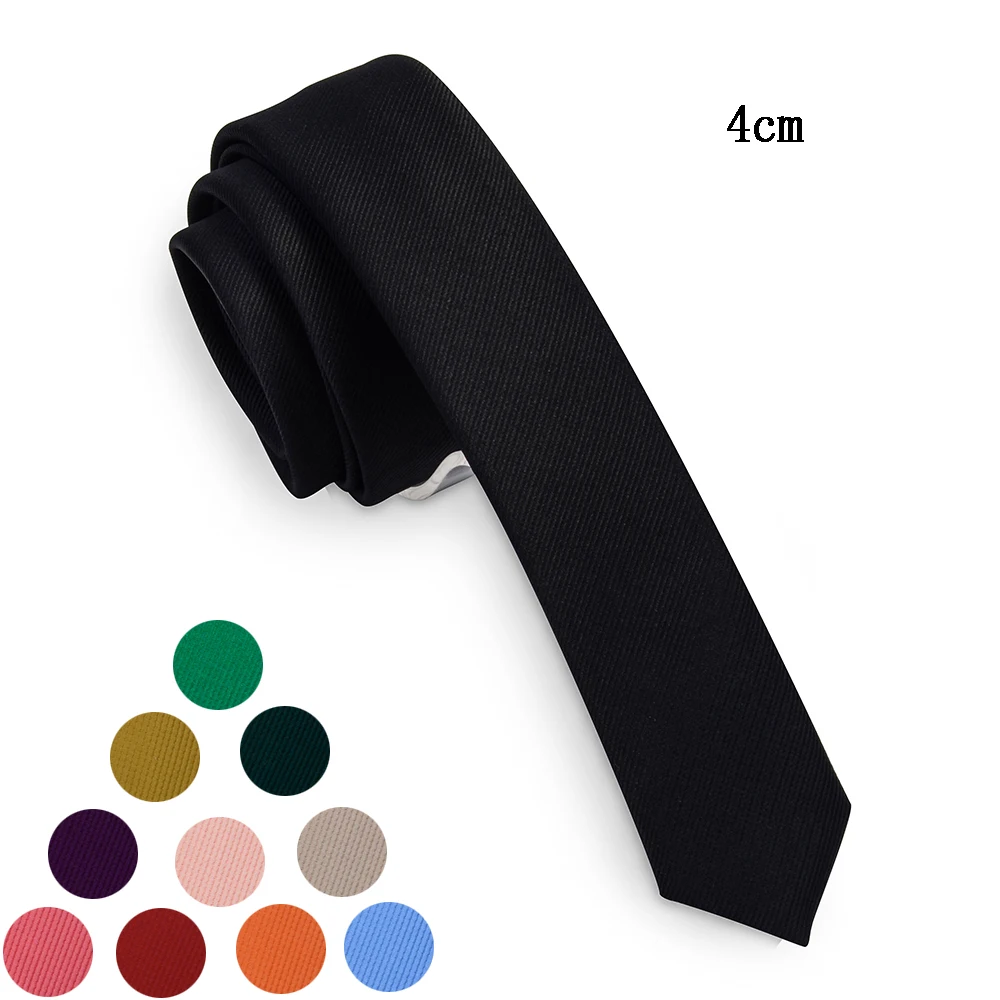 Ricnais новый дизайн 4 см тонкий галстук для мужчин черный зеленый однотонный