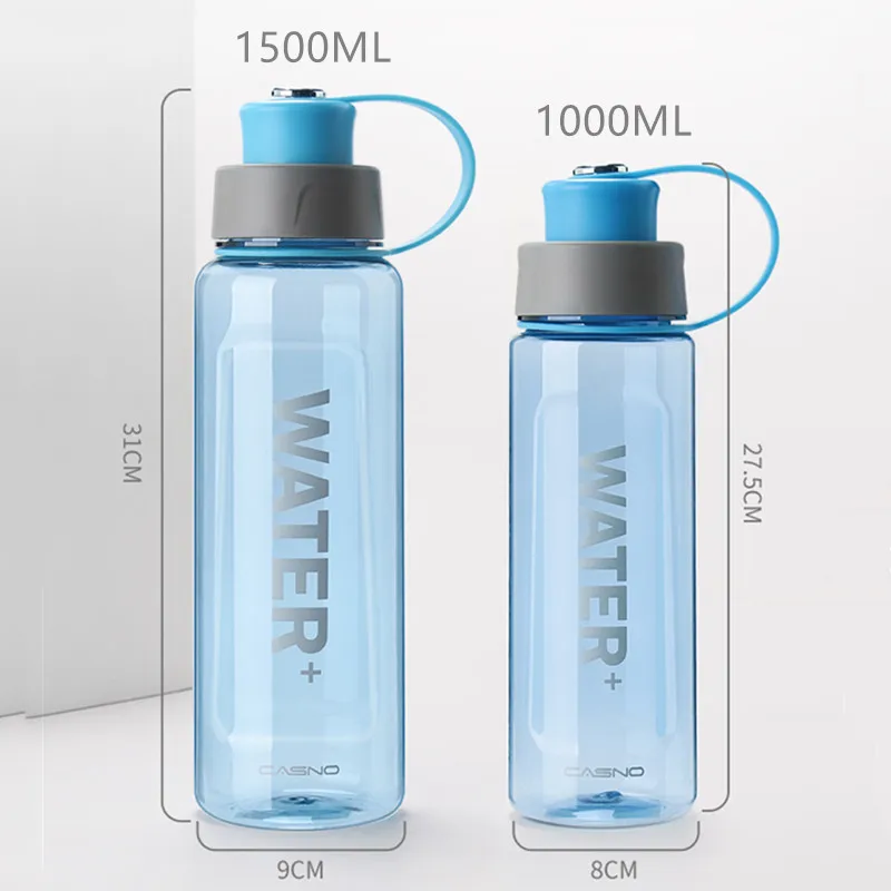 

Large capacity 1000ml / 1500ml portable water bottle BPA-free sports bottle outdoor camping cycling hiking sports shake bottle