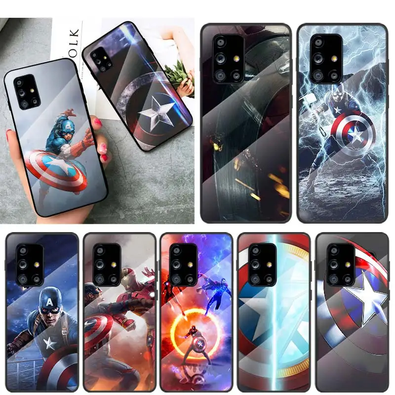 

Tempered Glass Cover Art Logo Captain Marvel For Samsung Galaxy A91 A81 A72 A71 A52 A51 A41 A31 A21S A11 A01 Phone Case