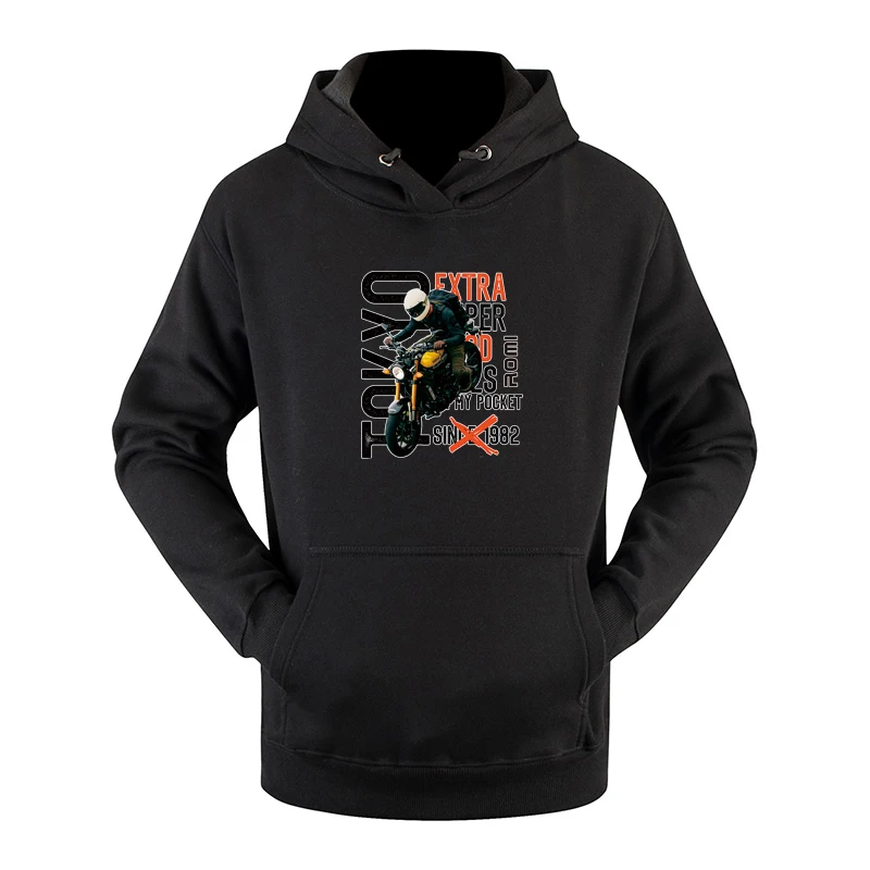 Худи и свитшоты в стиле хип-хоп хлопковая мотоциклетная мужская толстовка с