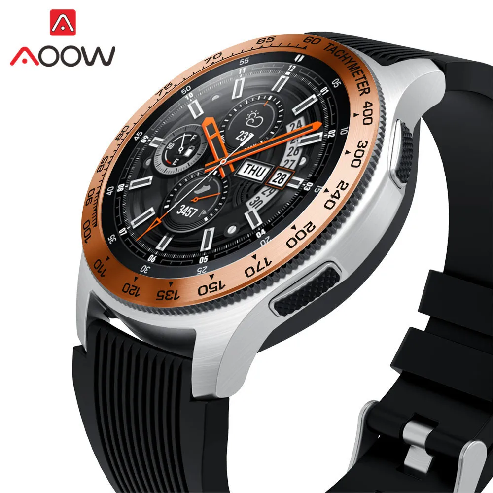 Нержавеющая сталь ободок кольцо стиль для samsung gear S3 Frontier Galaxy Watch 42 мм 46 мм клейкая крышка защита аксессуары