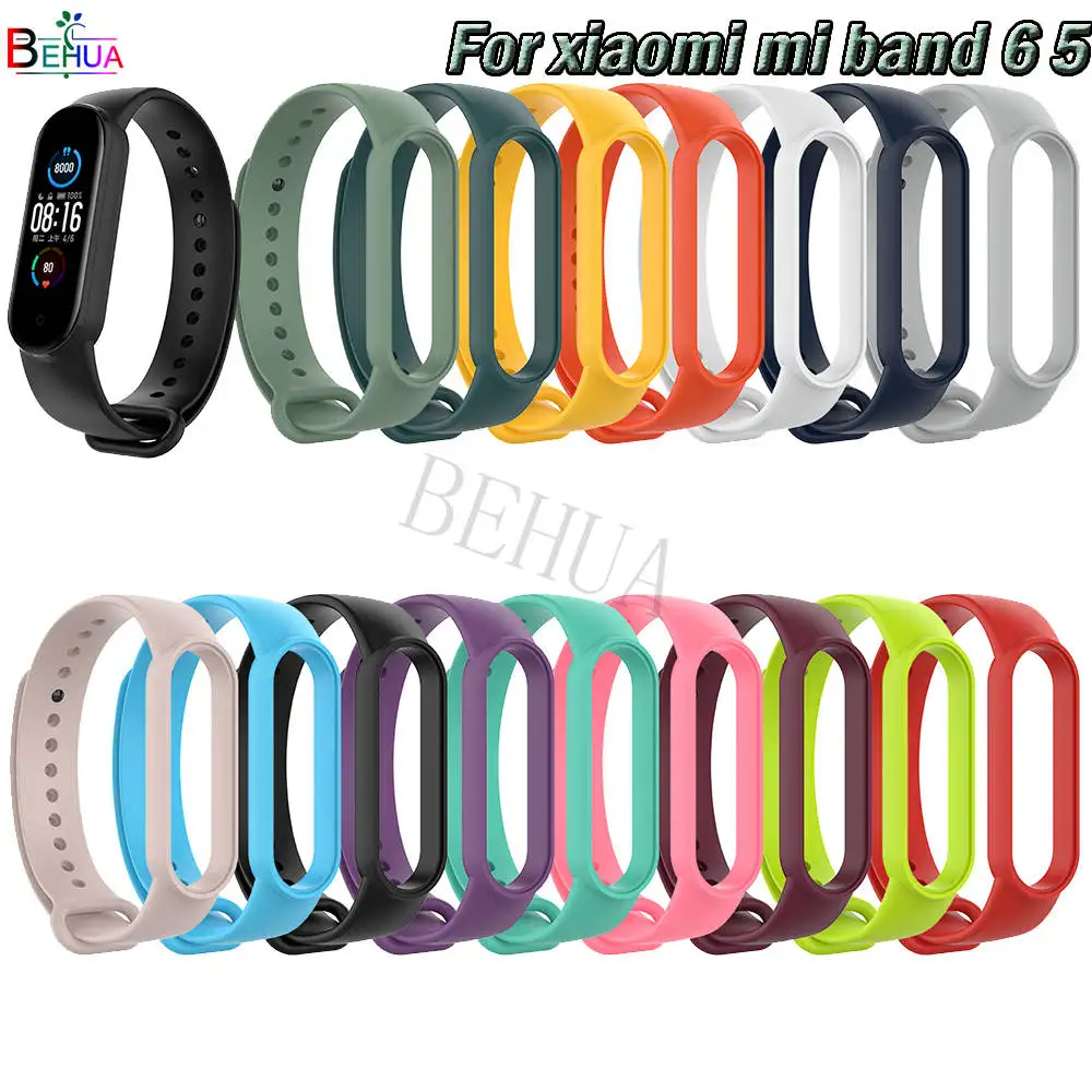 

Strap For Xiaomi Mi Band 6 5 Watchband Bracelet Wrist Straps Sport Silicone Replacement Fashion Comfortable Strap For Miband 6 5