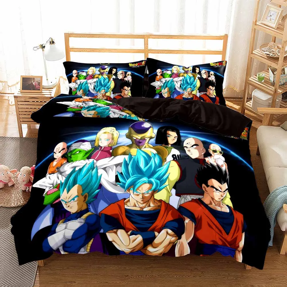 Color-15 Новые корейские носки из хлопка, хлопковые Dragon Ball Z Комплект постельного белья наволочка близнец полный queen King Размеры для мальчиков и девочек, Комплект постельного белья 2/3 шт. набор пододеяльников - Цвет: Color-15