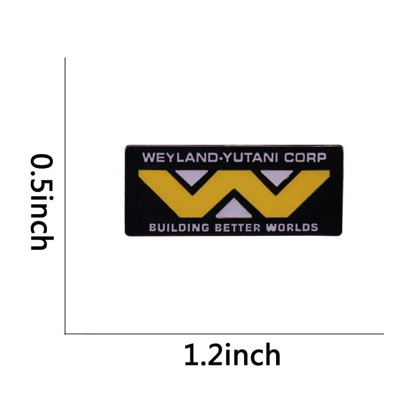 Нагрудный значок Weyland-Yutani Corp Building Better World лицензия на в форме пластины год для