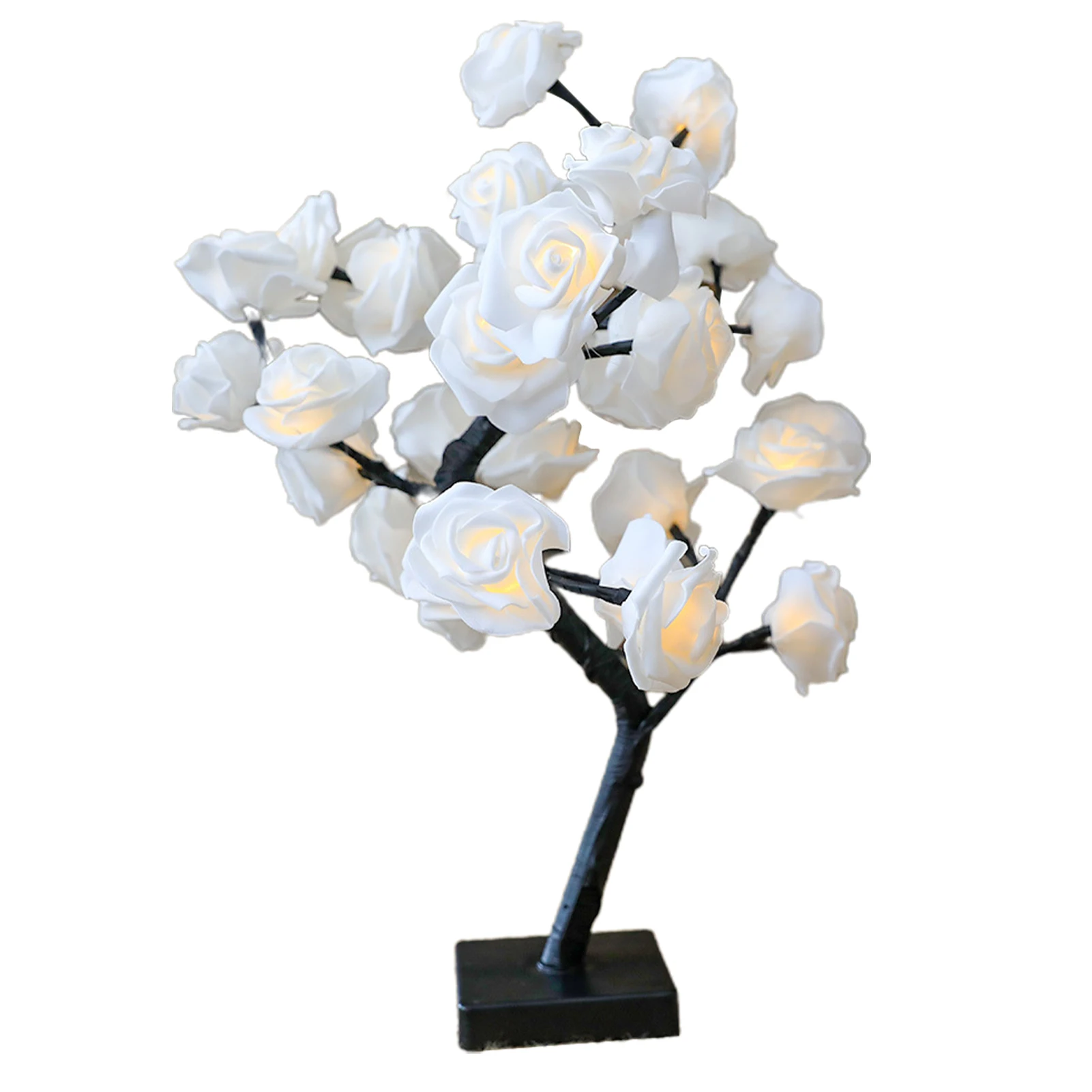 

Night Gift Bedroom Rose Tree Light Wedding Battery Powered Home Decor Party LED Table Lamp Romantic Living Room DIY PVC