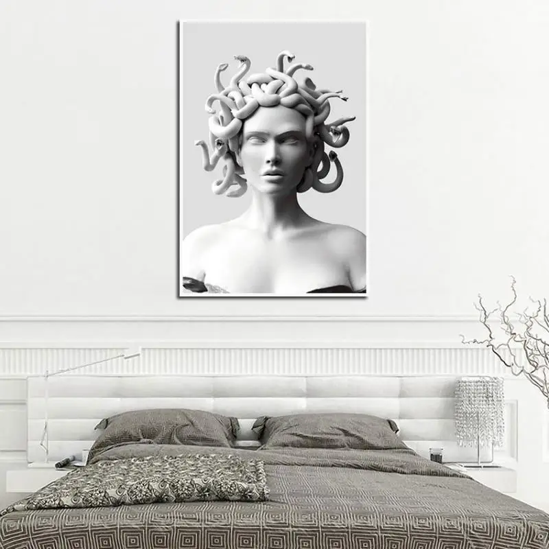 

Medusa Decoration Painting Character Canvas Painting Simple Poster Art Wall Modern Home Living Room Decorative Painting