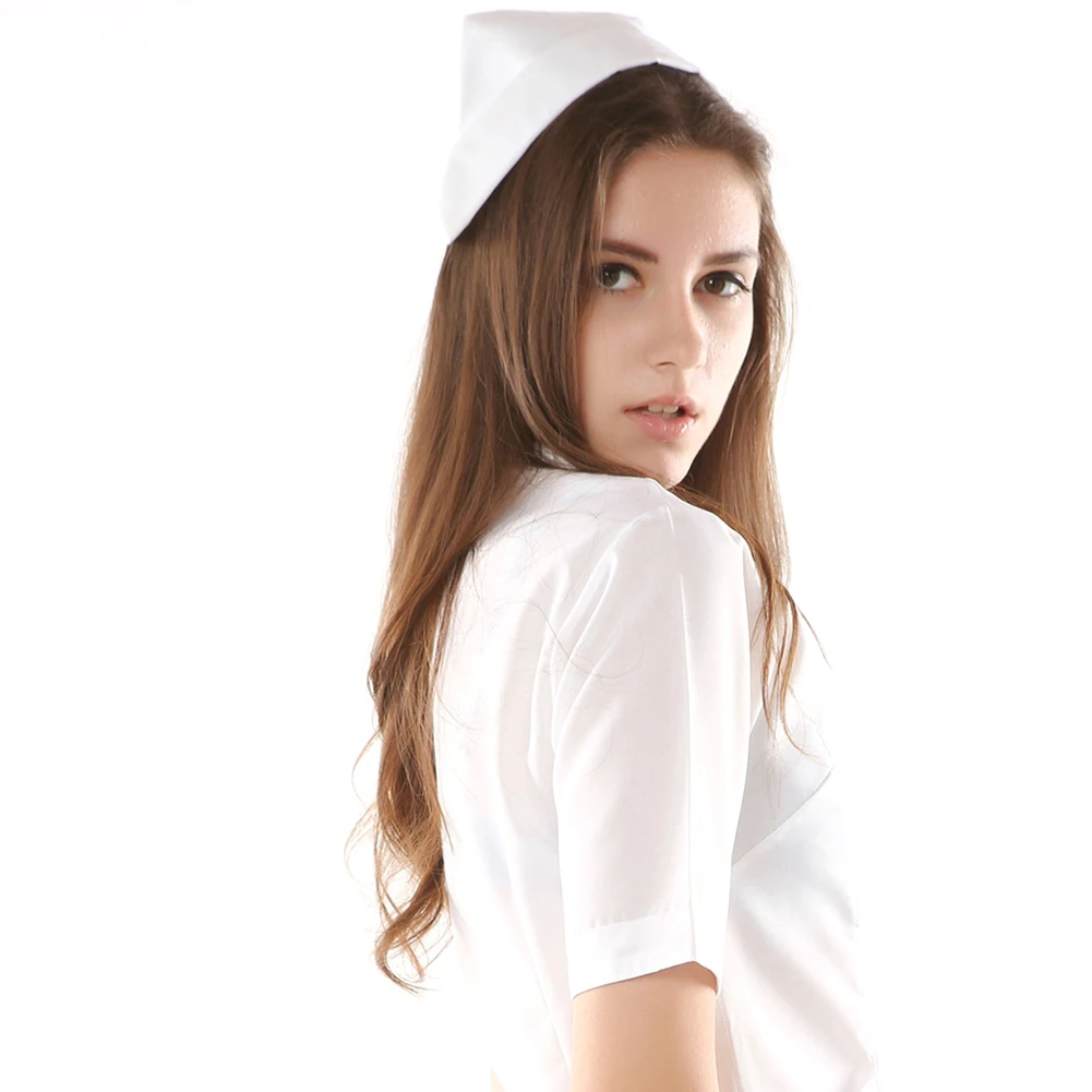 Сексуальная белая униформа Искушение одежда медсестры cosply сексуальное