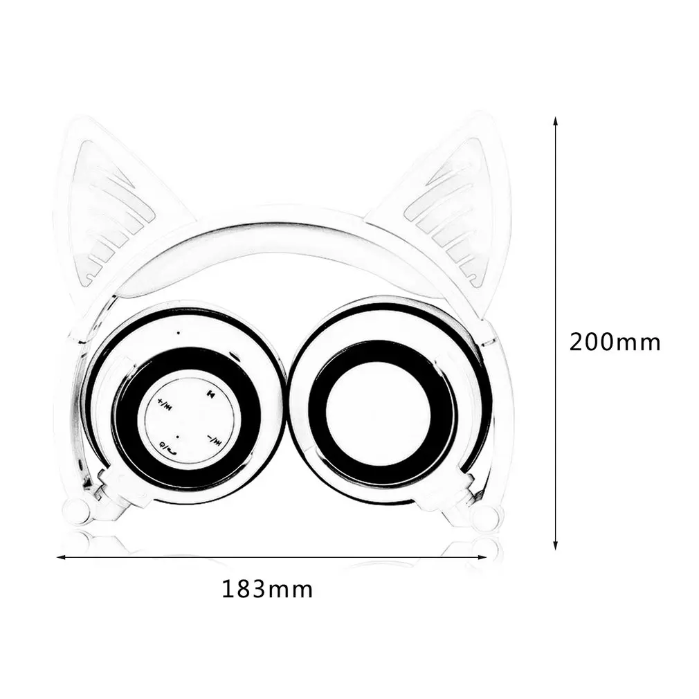 Складные Наушники для косплея с кошачьими ушками Bluetooth беспроводная Проводная