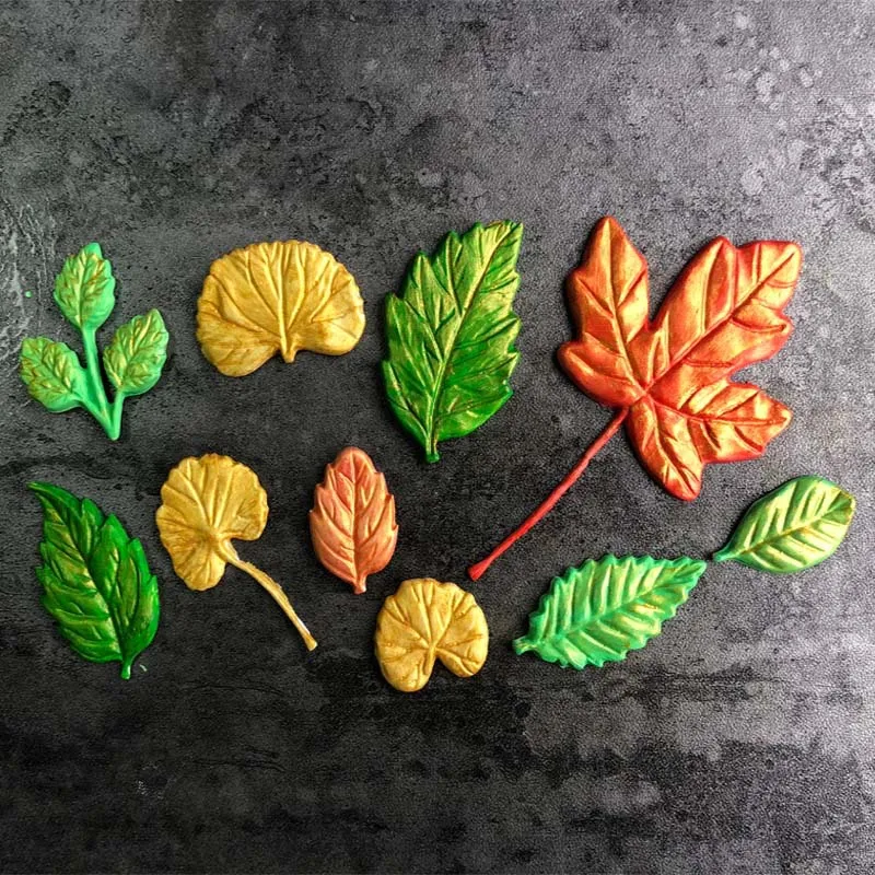 Различные виды листьев для печенья мастики инструменты украшения тортов выпечки