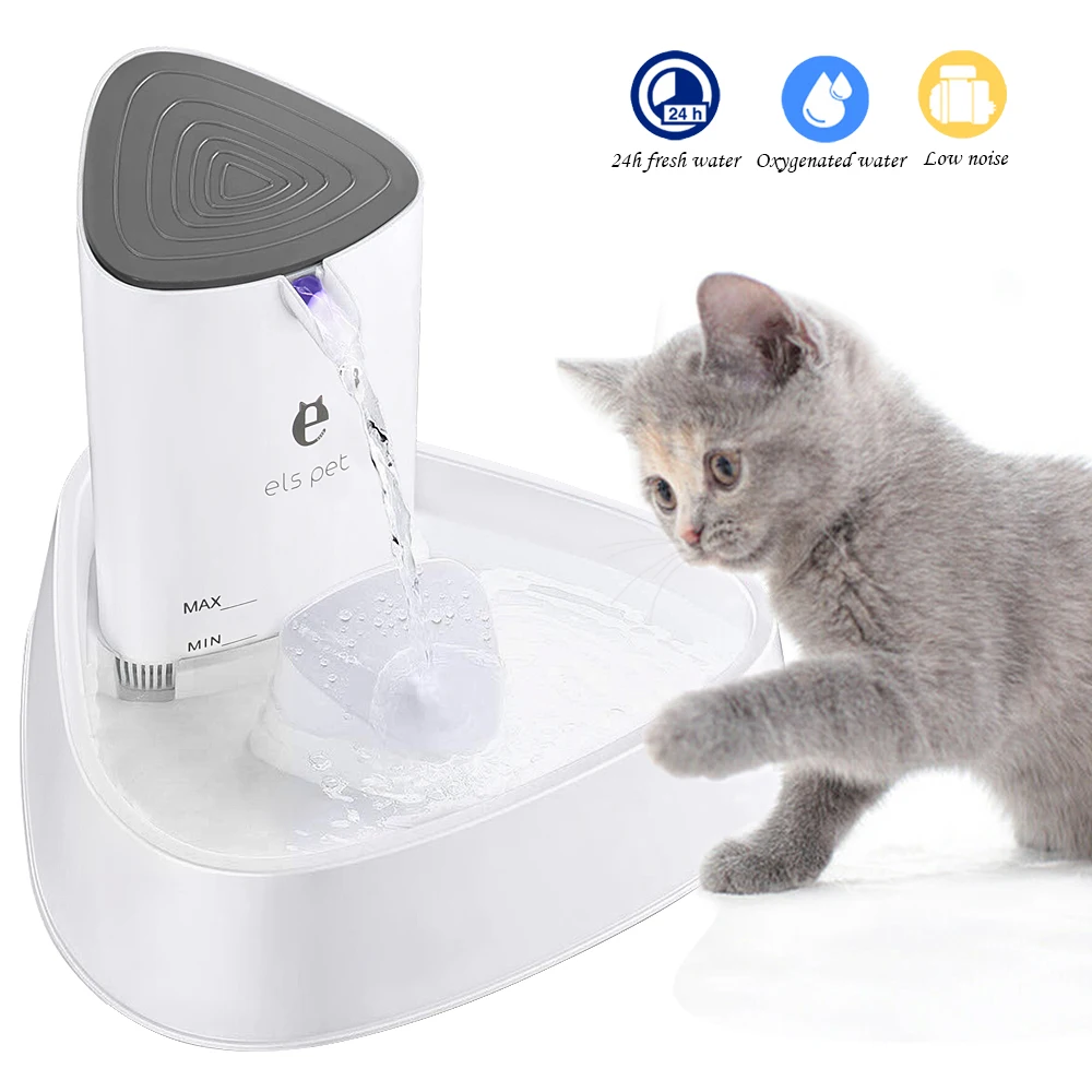 

1.8L Cat Water Fountain Quiet Automatic Pet Water Dispenser For Cats Dogs Birds Electric Drinking Bowl Activated Carbon Filter