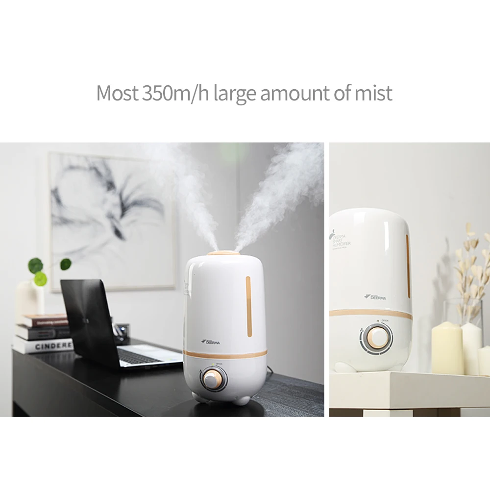 Xiaomi Deerma 4L Большой Емкости Увлажнитель воздуха для дома и офиса 250 мл/ч большой туман Арома диффузор тумана DEMF450