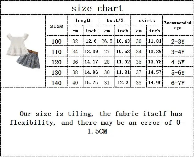 

fashion girls clothes sets 2pcs summer fly sleeve tops solid ruched T-shirts flower belt skirts toddler costumes sets 2pcs 2-7Y