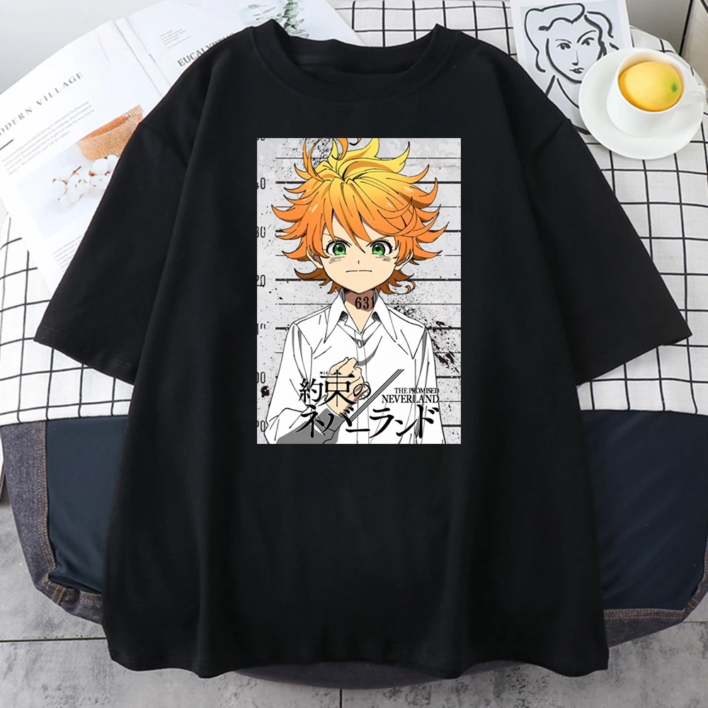 

The Promised Neverland Emma Anime T-Shirt Women Summer Short Sleeve Tee Shirts Oversized Female T-shirt Harajuku Tops Streetwear