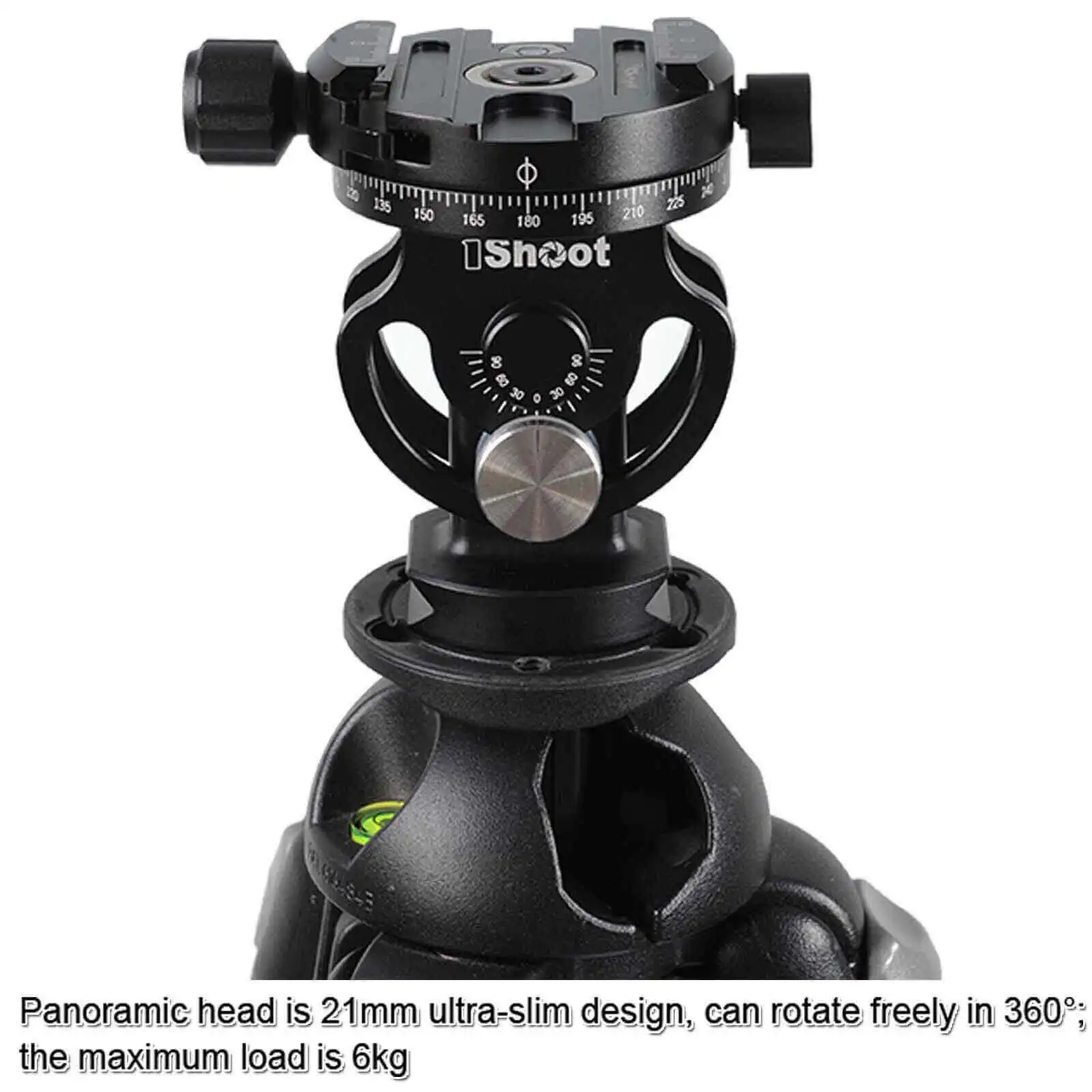 IShoot 2D 360 панорамная шаровая Головка для камеры штатив монопод шариковая головка быстросъемная пластина-распродажа