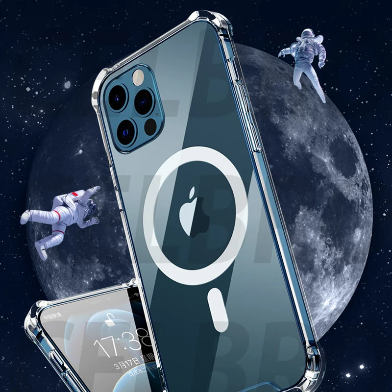 Прозрачный чехол из ТПУ для Apple iPhone 12 Pro Max беспроводное зарядное устройство