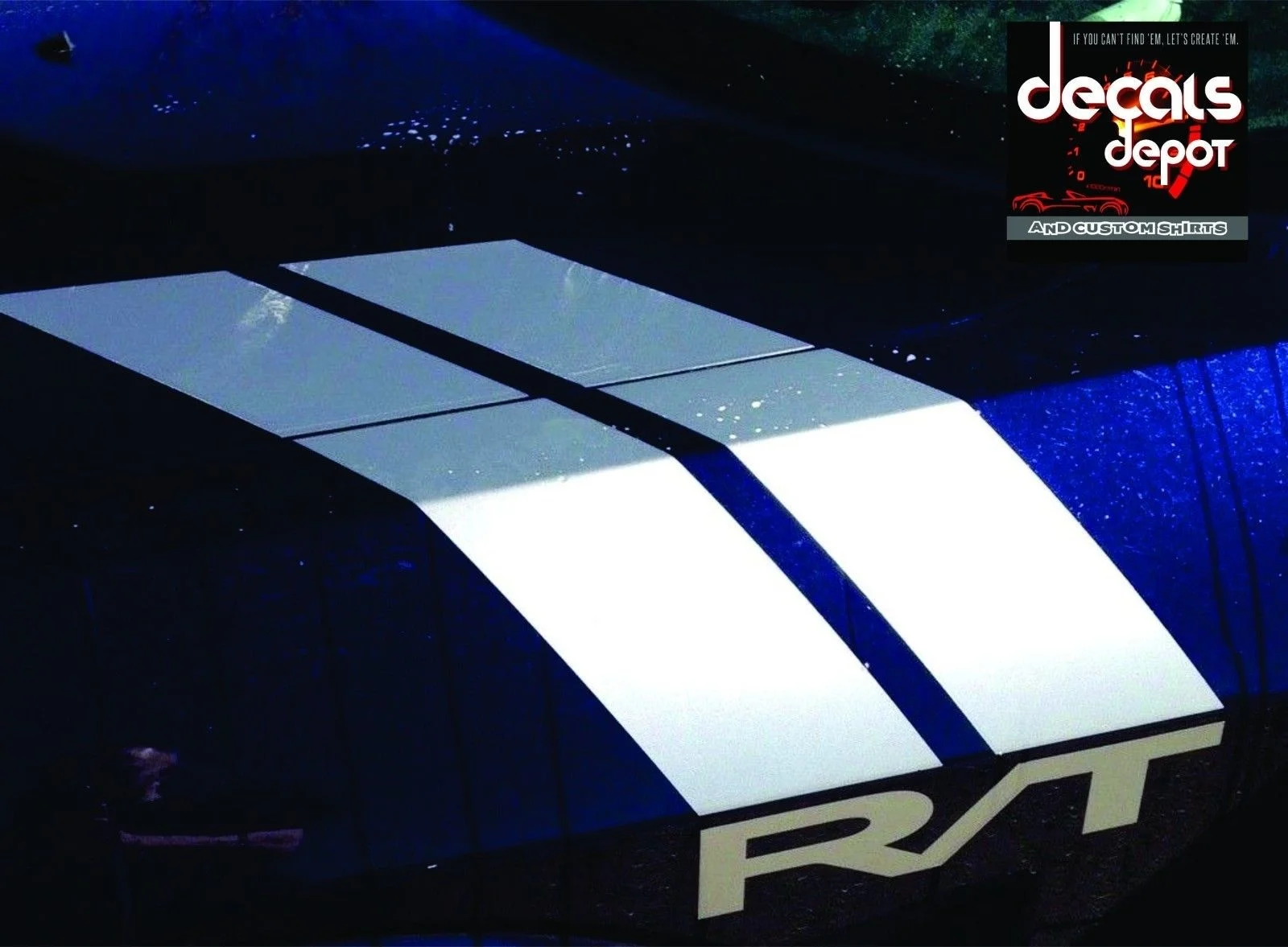 Для x2 Dodge Challenger R/T Hood, Fender, HASH Stripes универсальная графика