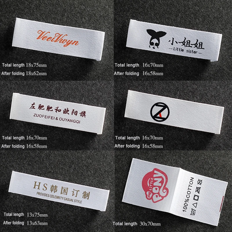 Индивидуальные Шелковый атласная лента с принтом/одежды/одежда ярлычок памяткой