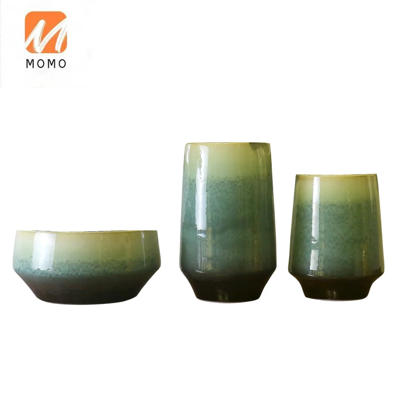 

Керамическая ваза, новое китайское украшение дзен для стола, прихожей, гостиной, телевизора, кабинета, Цветочная композиция