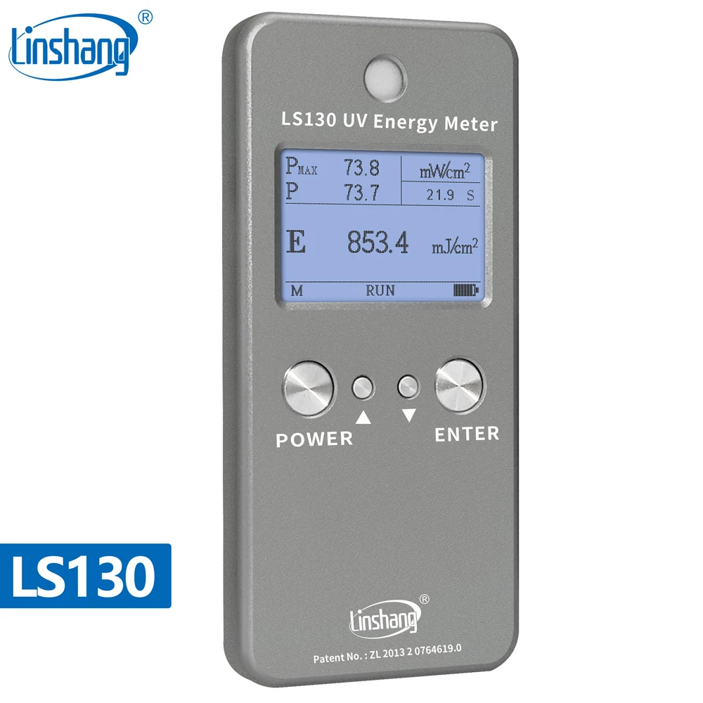 

Linshang LS120 UV radiometer LS130 Ultraviolet energy meter for 365nm high pressure mercury lamp of UV curing exposure machine
