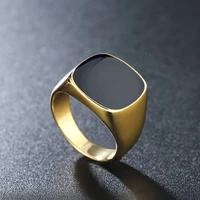 punk romantic vinyl ring for men women couple wedding jewelry stainless steel smooth rings hip hop party fashion jewelry gift