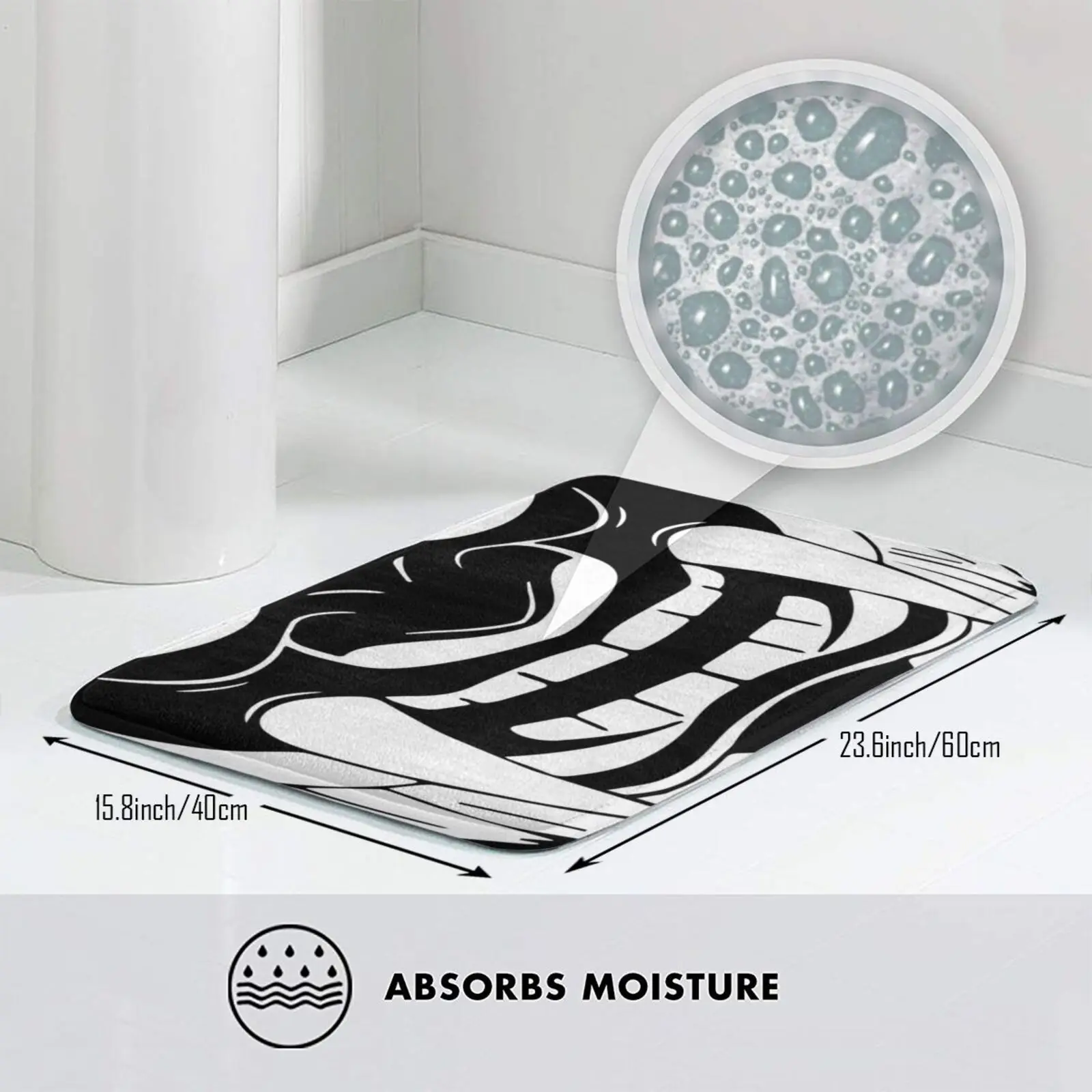 Они демон японская маска белая кожа Dtg104 коврик ковер Противоскользящий для