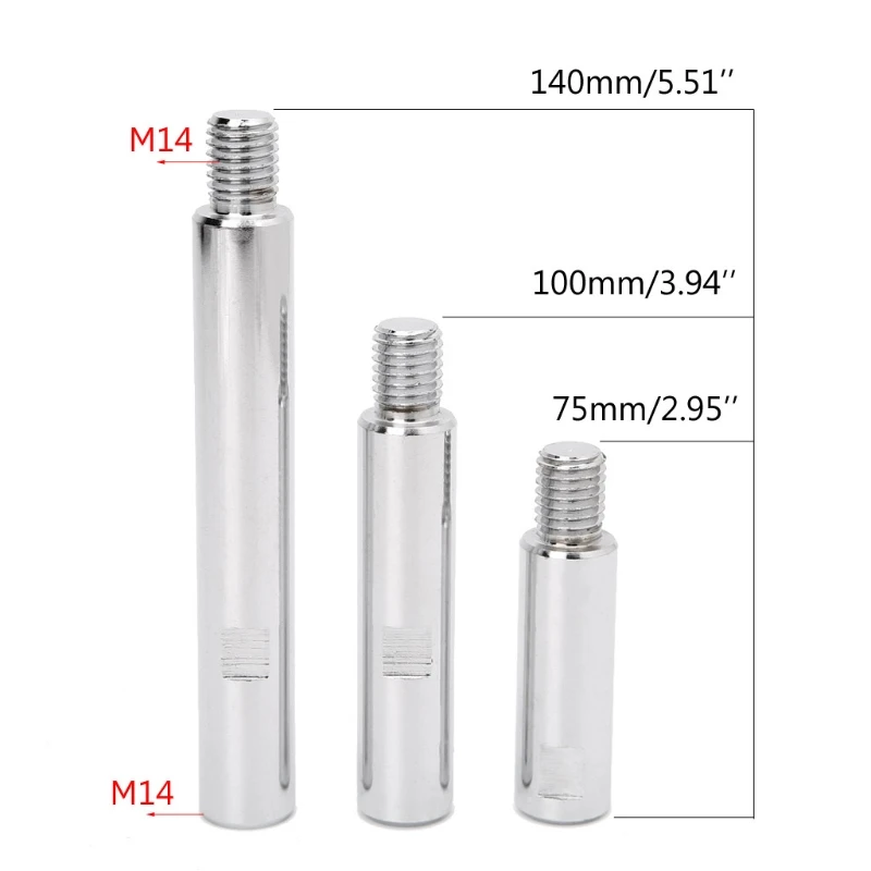 

M14 Rotary Polisher Extension Shaft For Car Care Polishing Detailing Accessories 75mm/100mm/140mm Tool
