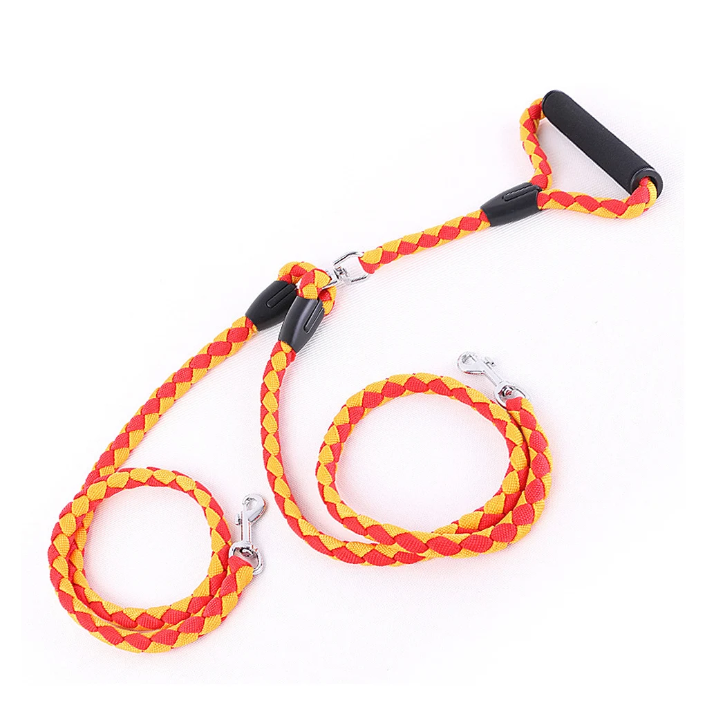 

Pet Dog Walking Leash 2 Way Pet Walking Leash Training Running Traction Rope Quick Release Nylon Braided Band Pet Supplies