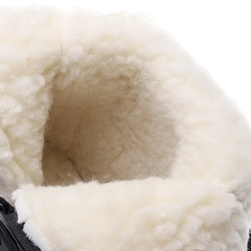 Ботинки мужские зимние на платформе толстая плюшевая теплая обувь