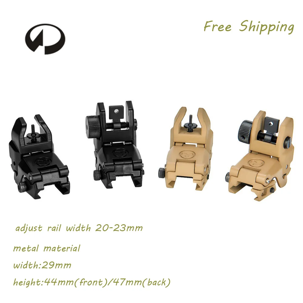Тактический металлический материал складной откидной прицел задний передний на