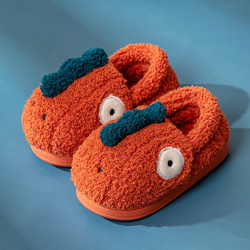 

GS04 TOPRINCESS Children Winter Spring Furry Slip On House Shoes 2021 Soft Warm Non Slip Indoor Flst Shoes For Kids Soft Slides