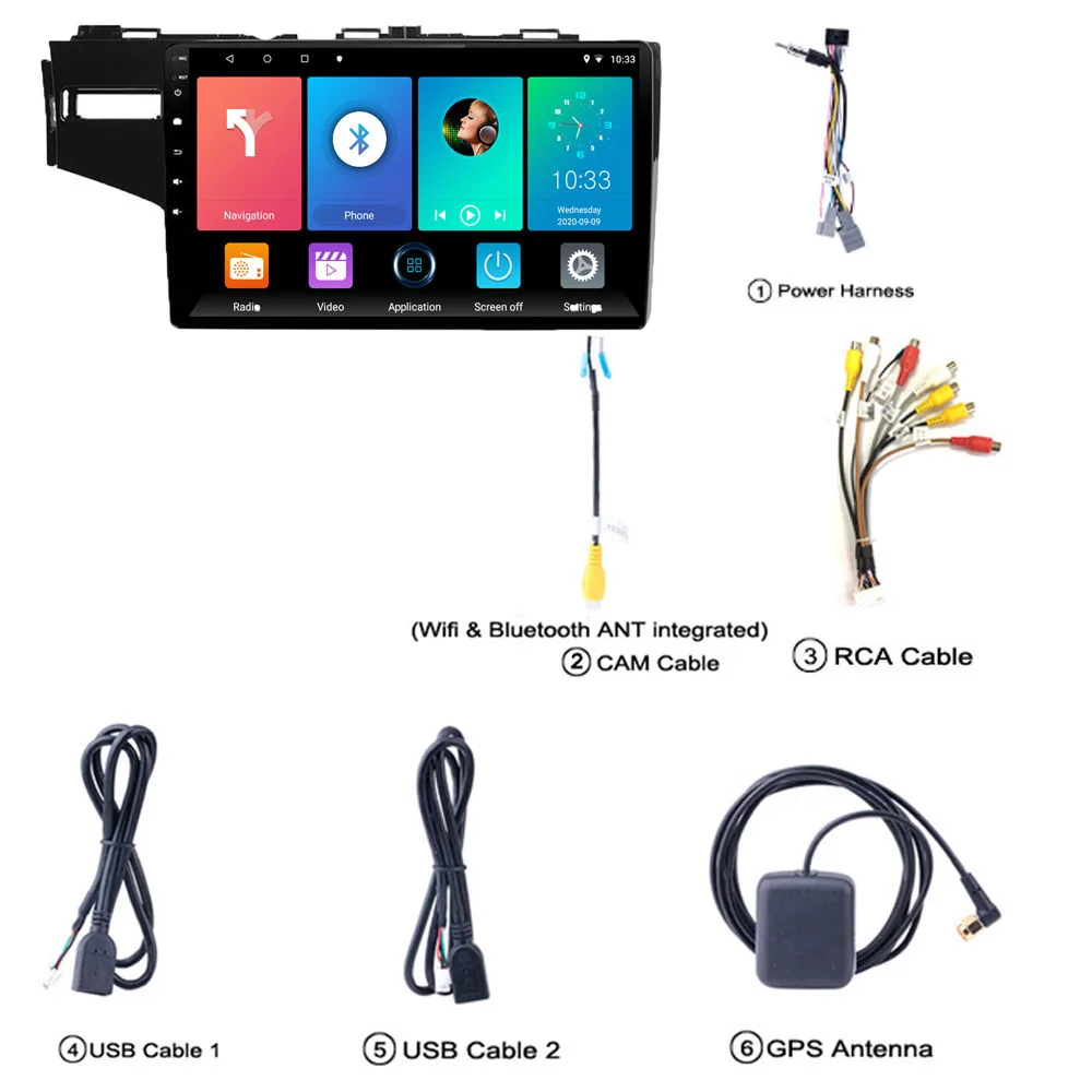 

2 din Car Multimedia Player Android 8.1 WIFI GPS Navigation Autoradio for Honda Fit Jazz 2014 2015 2016 2017 2018