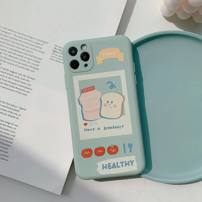 

Cartoon Liquid Painted Mobile Phone Case is Suitable For iPhone1211 Pro Max Xr 7Plus Xs Max 8 Plus 12 mini Soft silicone Cover