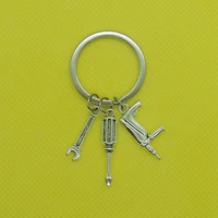 impact drill keychain exquisite tool keychain home improvement worker gift metal keychain fashion car key bag gift