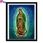 Полная квадратная круглая Мексиканская Дева Мария, вышивка, светильник, сделай сам, алмазная живопись, вышивка крестиком, Женская религия, домашний декор