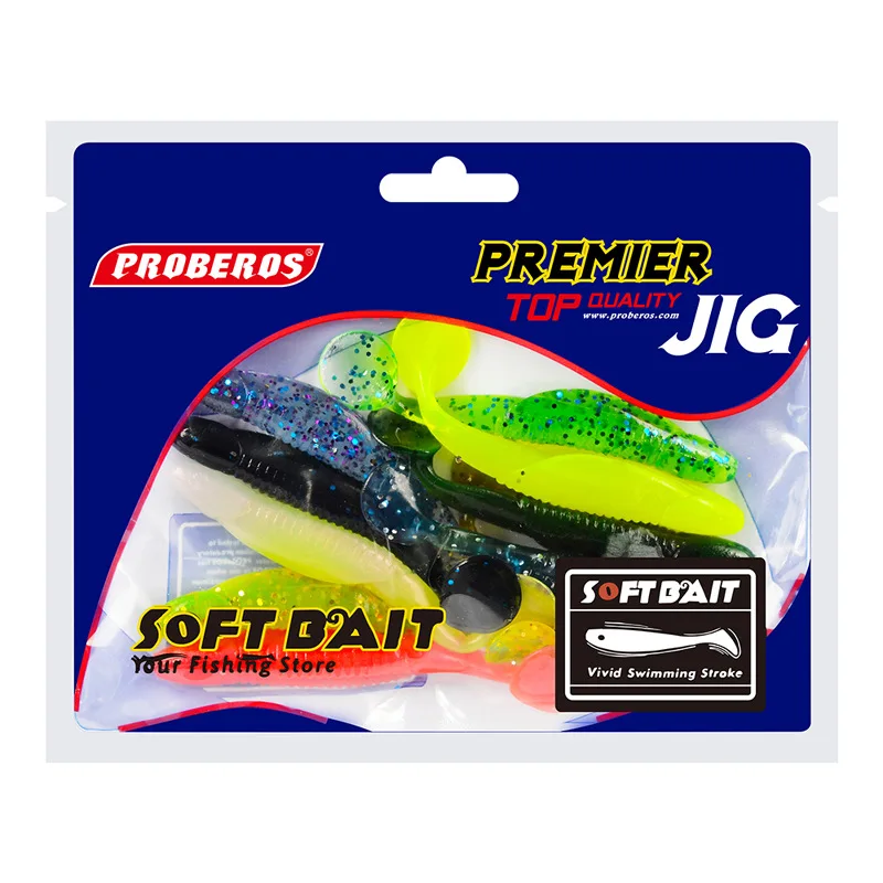 

10 Pcs/Lot 9.5cm Soft Lure Shad Wobbler Silicone Bait Sea Worm Swimbait Streamer Silicone Lure spinnerbait accessories