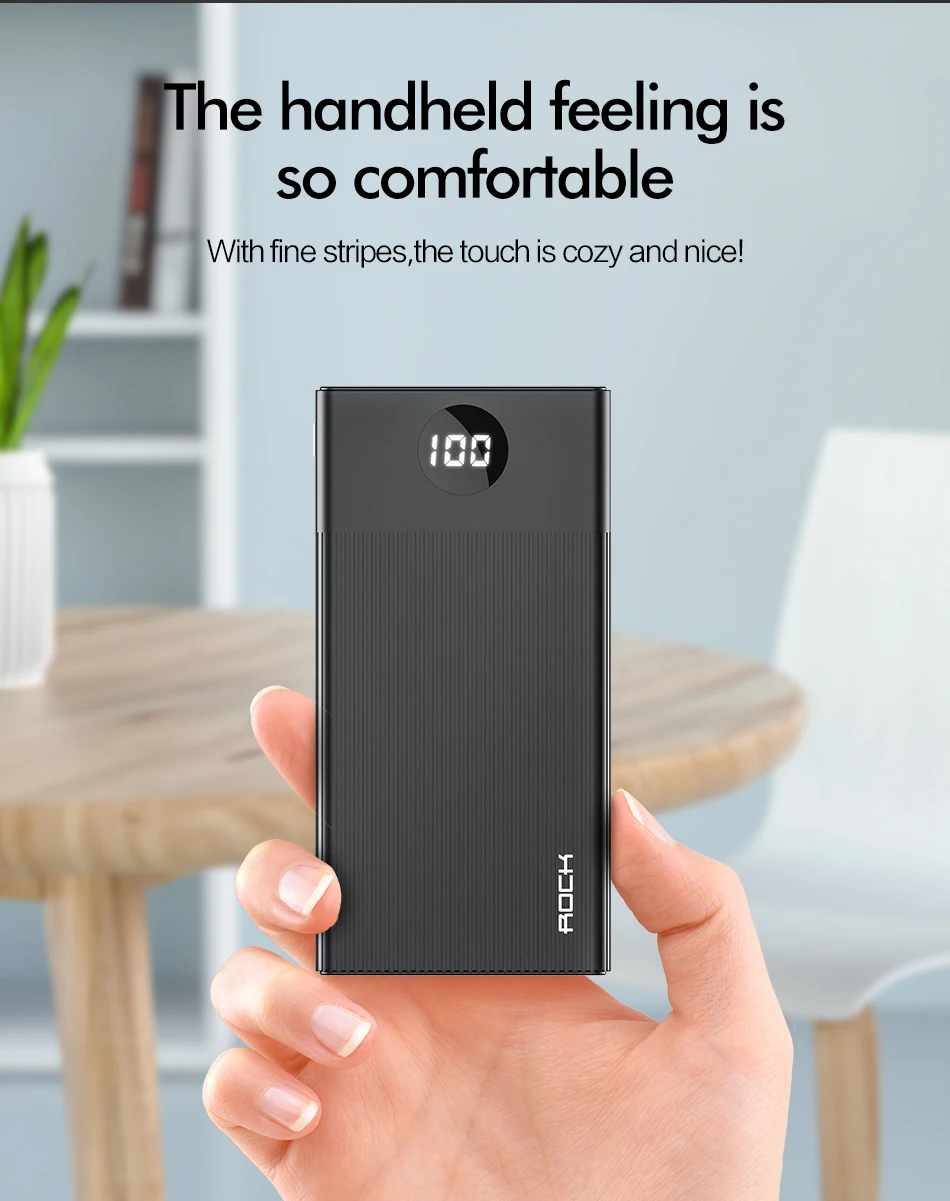 Портативный внешний аккумулятор ROCK 10000 мА 2 USB порта|Внешние аккумуляторы| |