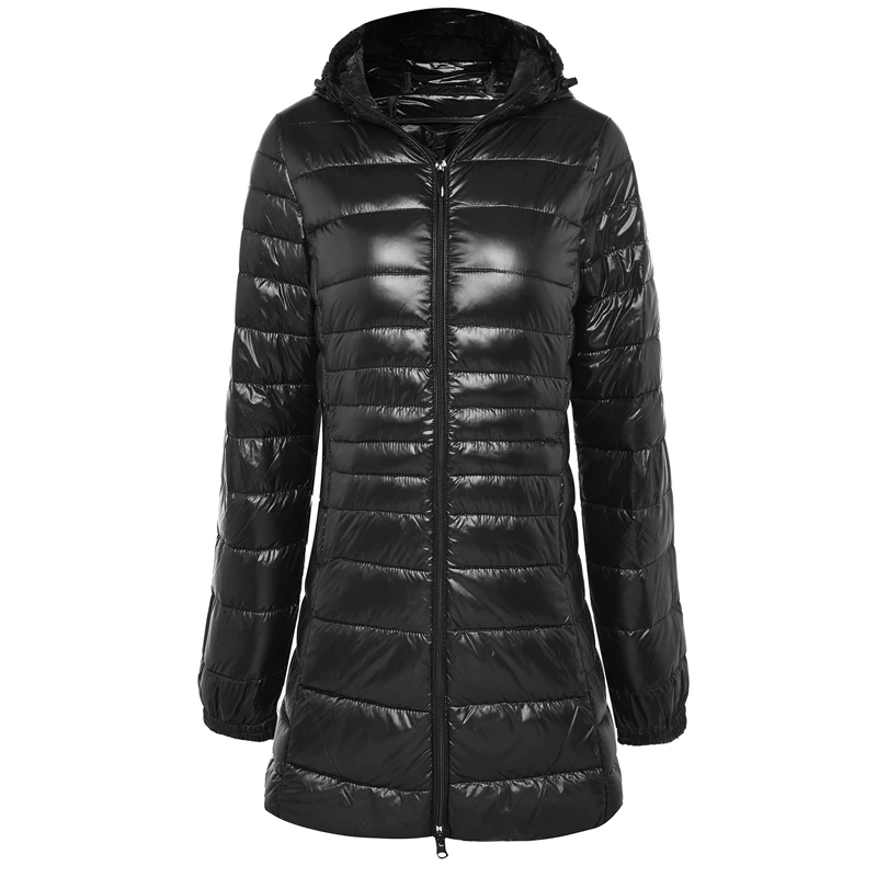 

Trendy Women Winter Warm Coat Ultra Light 90% White Duck Down Long Jacket Female Hooded Casual Plus Size 6XL Down Parka Coat