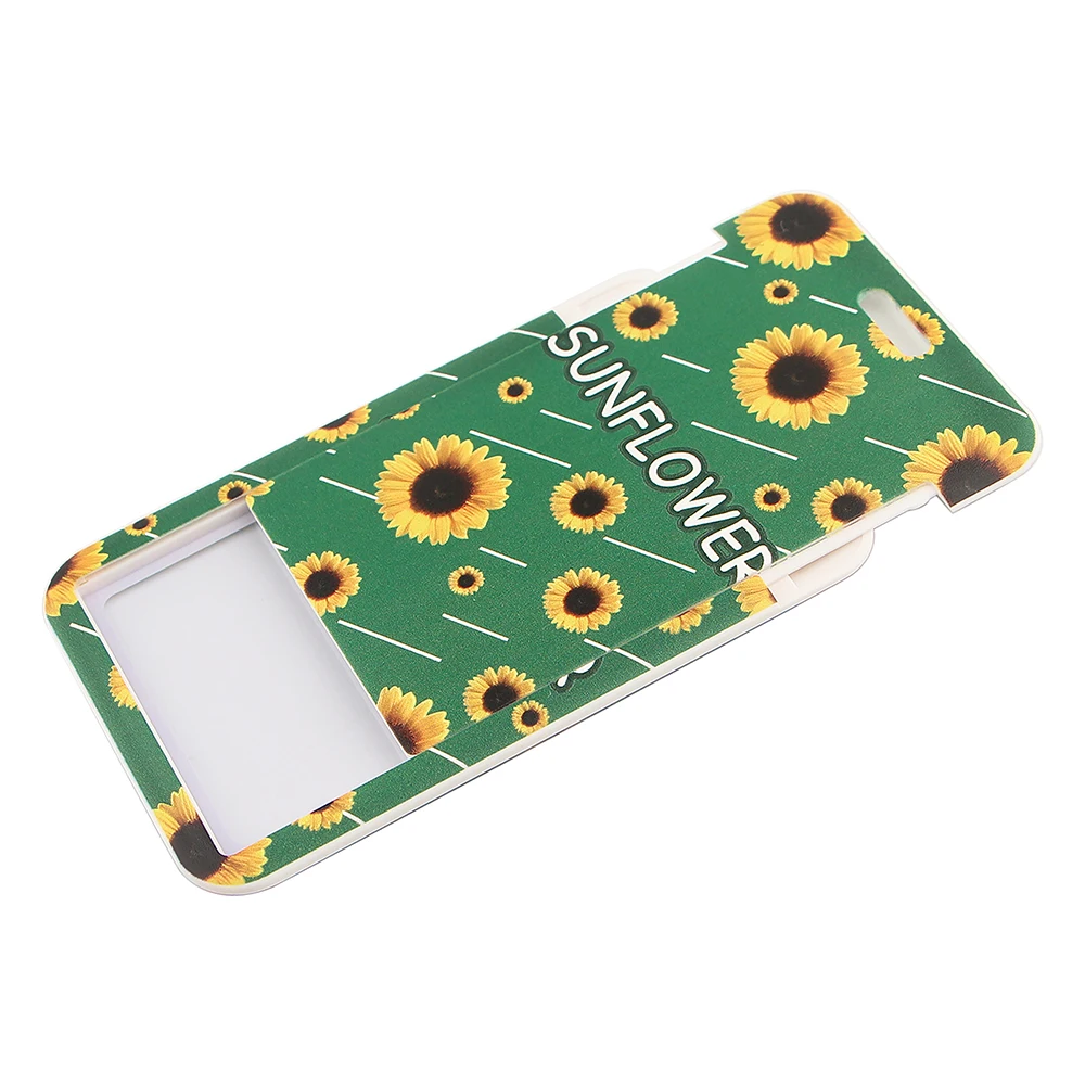 ER642 зеленый подсолнух скрытый шнурок для инвалидов держатель карт визиток