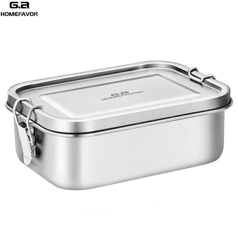 

New Lunch Box 304 Top Grade Stainless Steel Silicone Seal Ring Leakproof Bento Box 800ml Children's School Snacks Containers