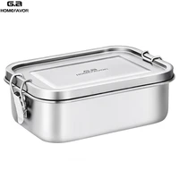 new lunch box 304 top grade stainless steel silicone seal ring leakproof bento box 800ml childrens school snacks containers