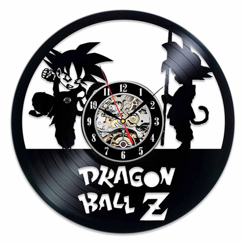 Dragon Ball Z настенные часы современный дизайн Wukong коллекционные вещи 3D украшения Подвесные часы винтажные виниловые настенные часы домашний декор