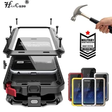 Heavy Duty Metal Phone Case Shockproof For Samsung Galaxy S7 edge S8 S9 S10 Plus S20 S21 Ultra Note 8 9 10 20 Shockproof Cover