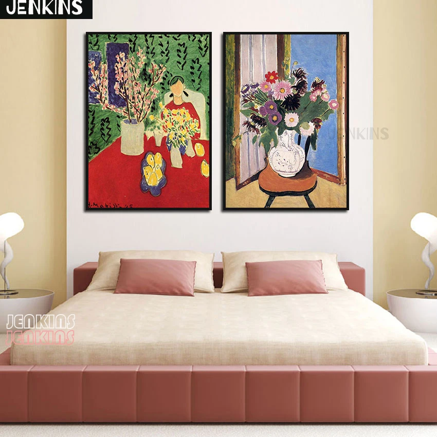 

Flowers Vases Canvas Painting Vintage Abstract Beautiful Wall Art Retro Picture Poster Print Wallpaper Living Room Decoration