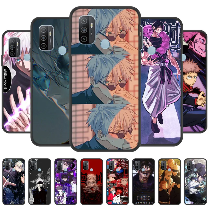 Soft Silicone Case For OPPO A72 A73 A71 A5S A59 A53 A52 A3S A39 A57 A37 A3 A93 A94 Phone Case Back Cover Jujutsu Kaisen Anime