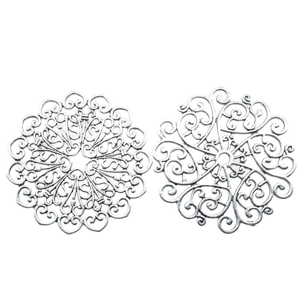 3 шт. Подвески Мандала винтажные античные серебряные цвета Ювелирные изделия