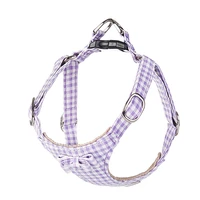 plaid dog harness pet harness vest with bowtie soft padded walking training for puppy small medium dogs yorkshire chihuahua
