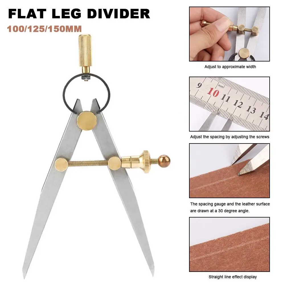 

Делитель крыла, регулируемый пружинный делитель, краевой скрайбер, компас, ремесленный инструмент для рукоделия, шитье, Деревообрабатывающ...